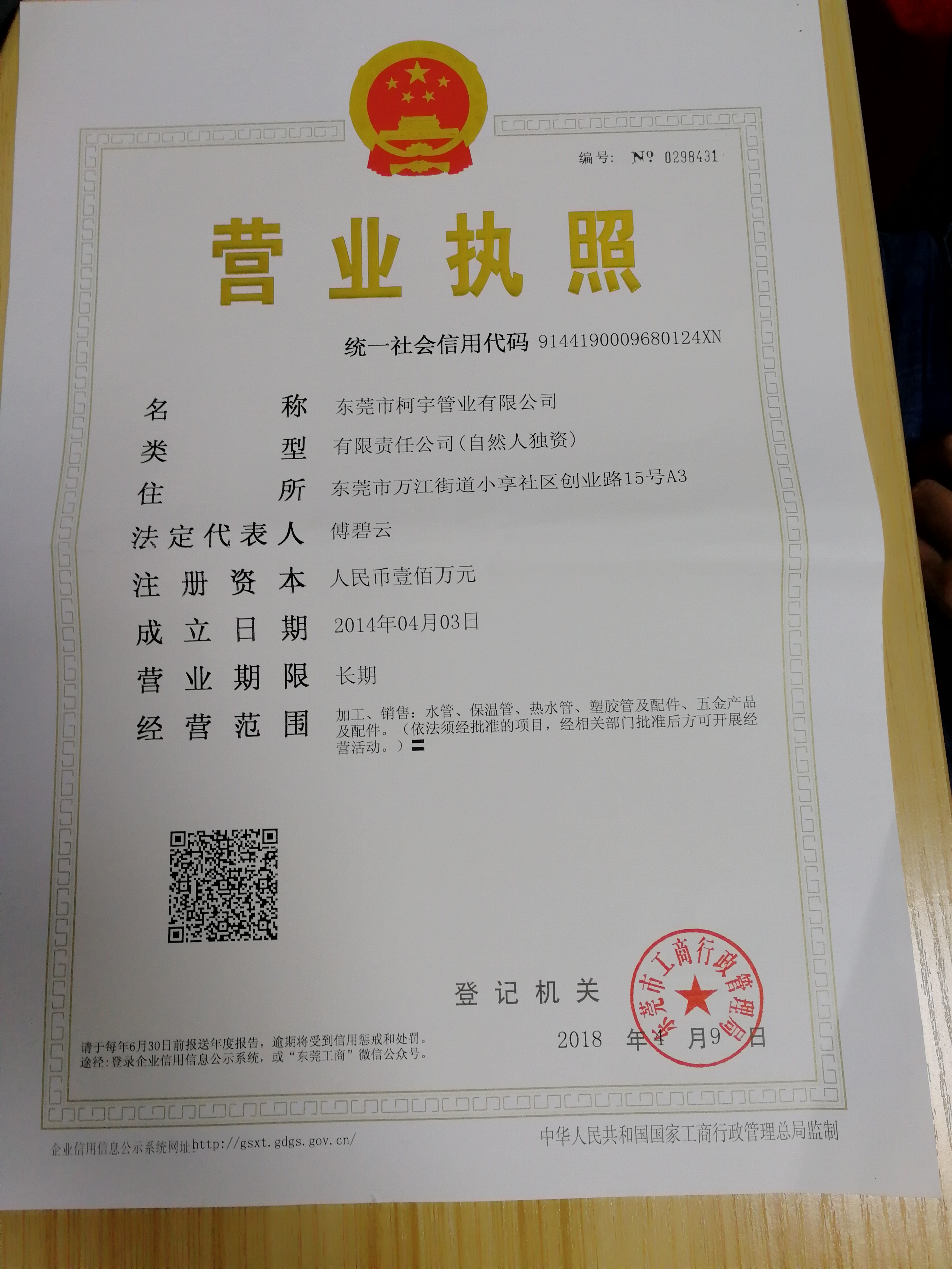 公司营业执照